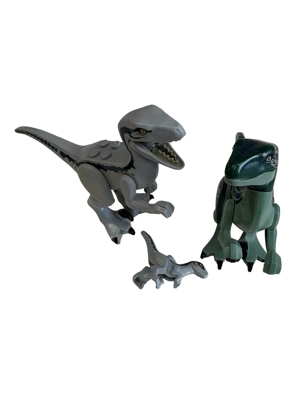 Lot Of 3 Lego Jurassic Park Raptors and Baby Dinosaur